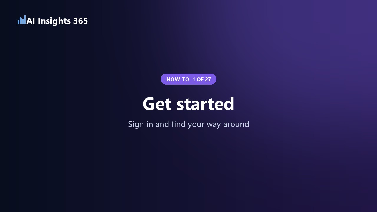 How to get started with AI Insights 365