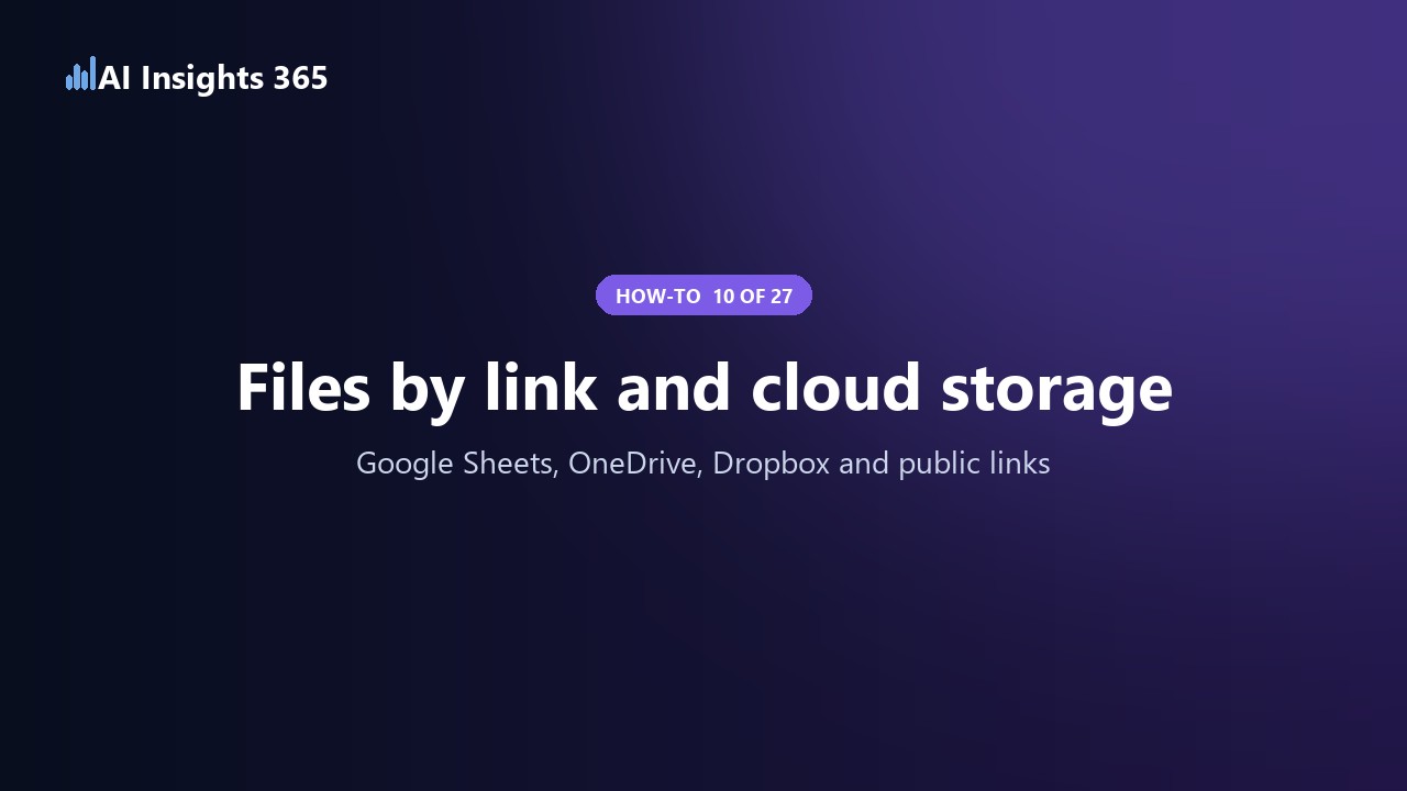 How to connect files by link and cloud storage