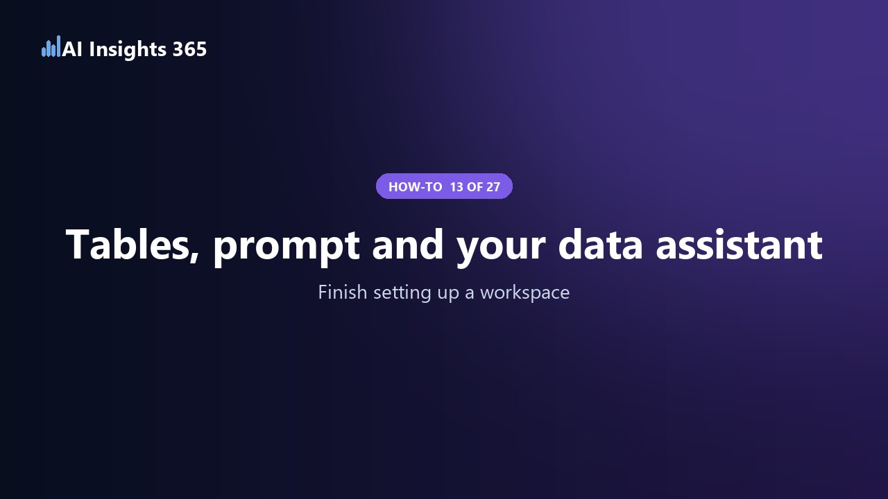 How to set up your data assistant