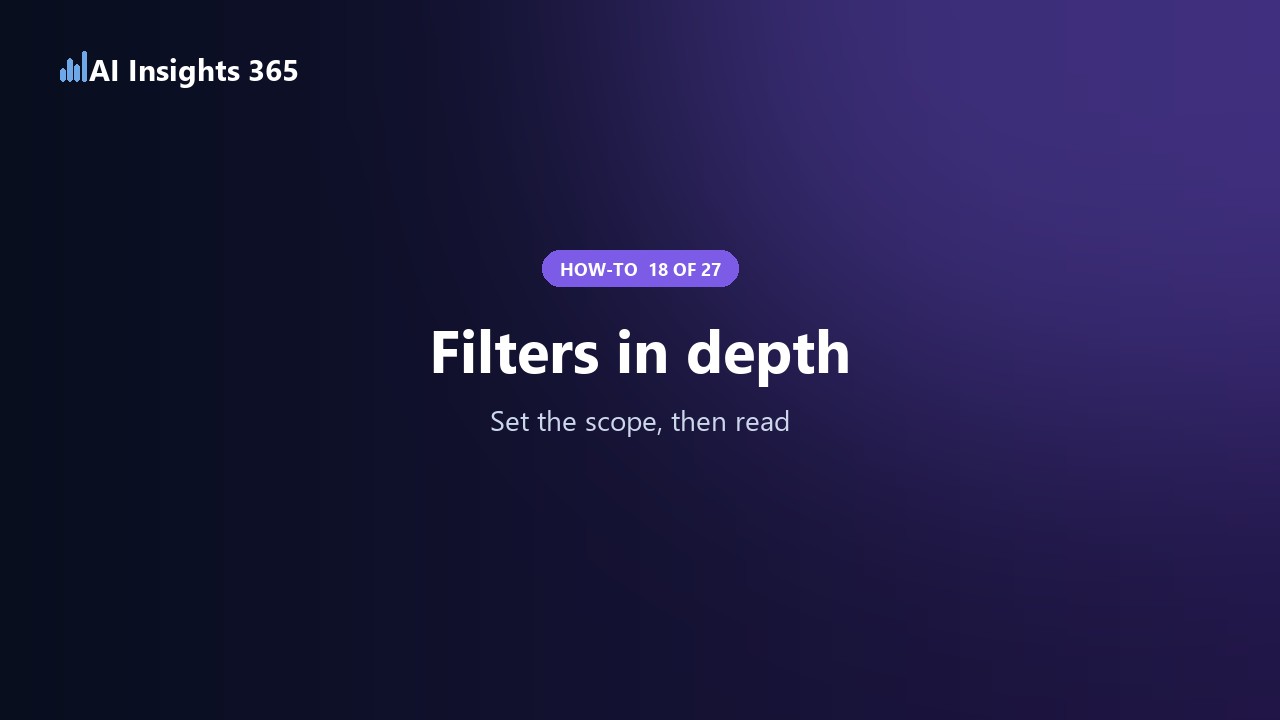 How to filter a report