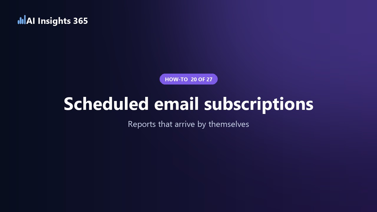 How to email a report on a schedule