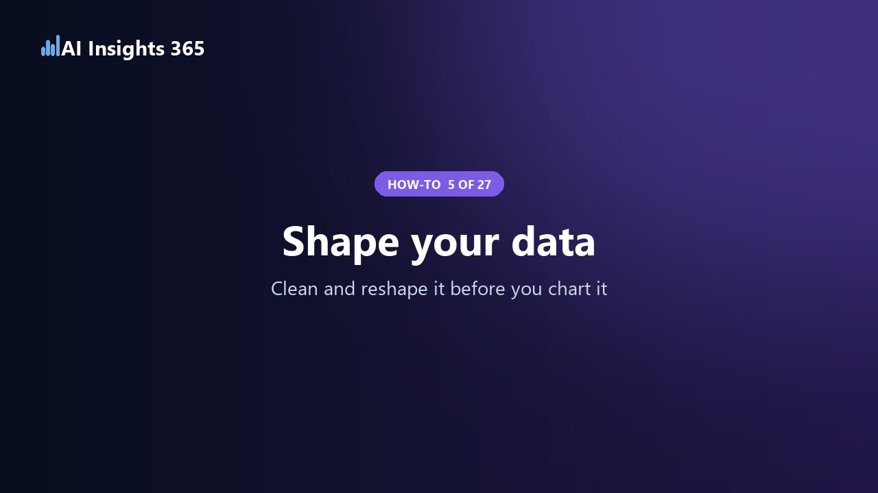 How to shape your data with Transform