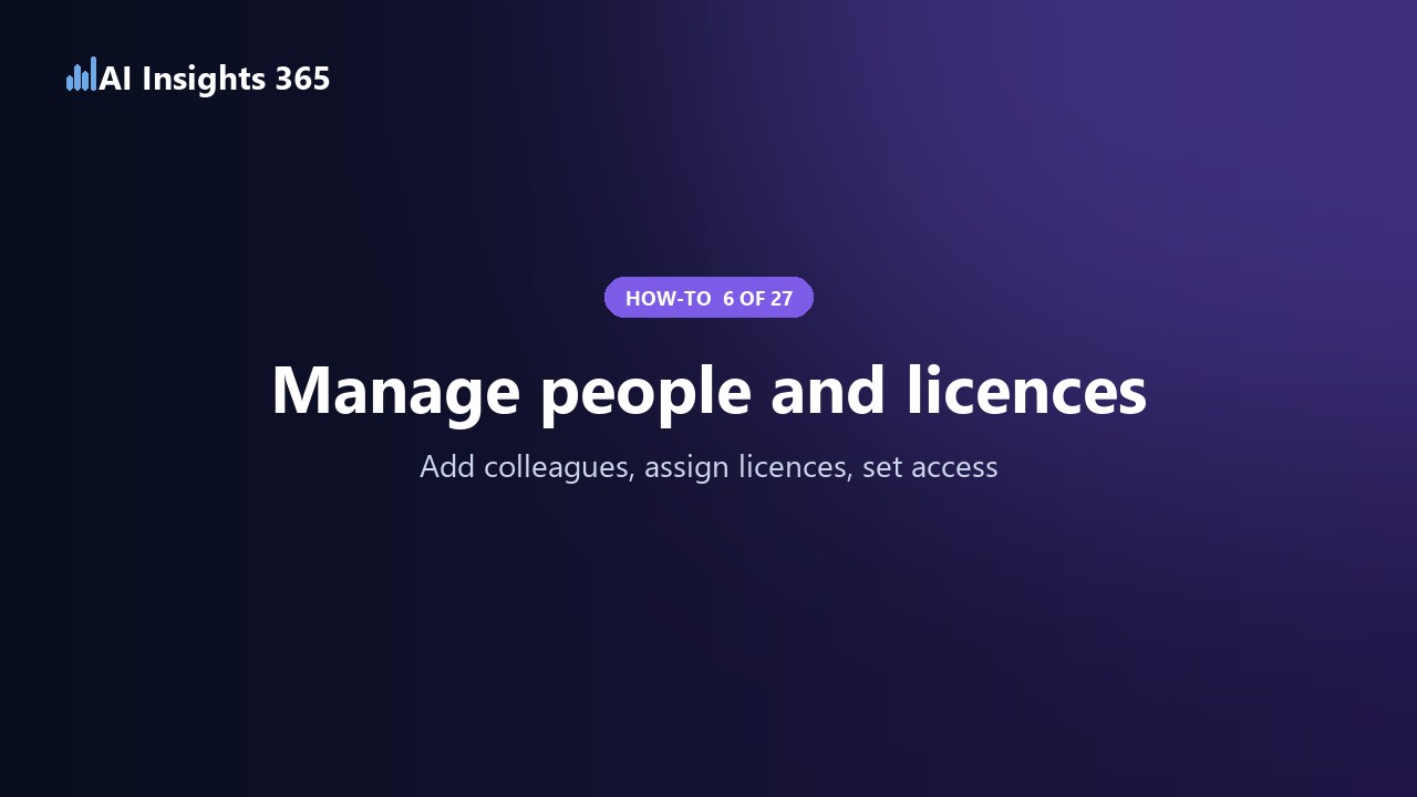 How to manage people and licences