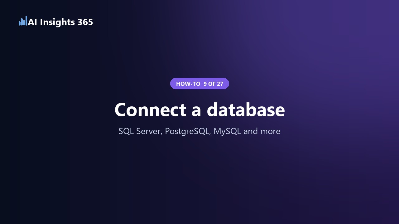 How to connect a database